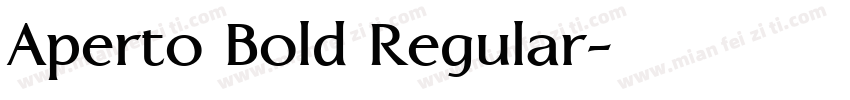Aperto Bold Regular字体转换
